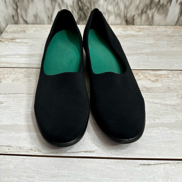 Ecco Felicia Stretch Slip On Loafer Wedge Shoe Women’s Sz 39 8 - 8 1/2 Black - Picture 2 of 10